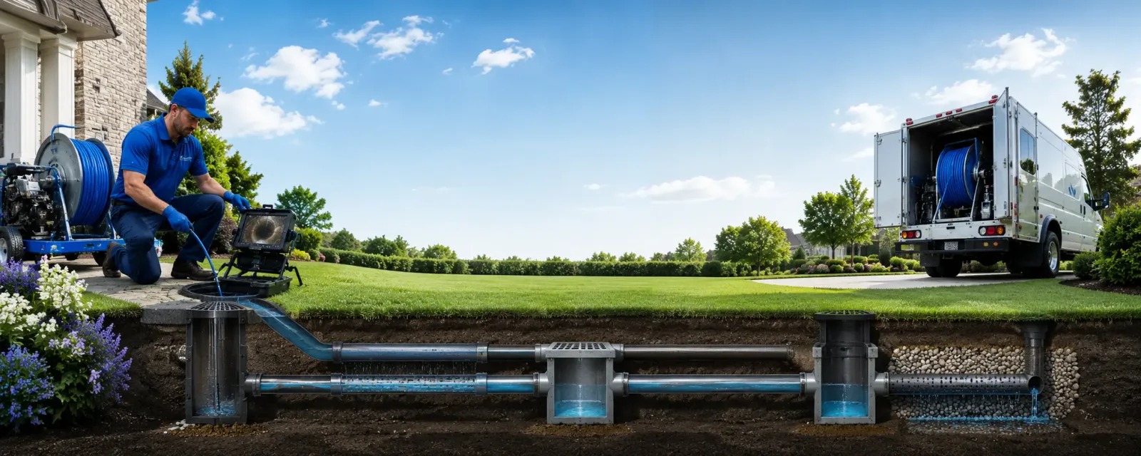 Outdoor drain cleaning information for Sesser, IL